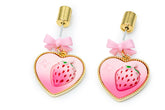 Pink Sweet Strawberry Heart Studs