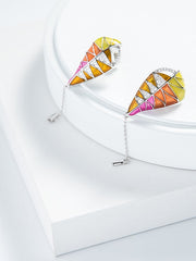 Whales Colourful Enamel Drop Earrings