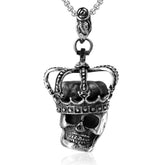 Halloween Crown Skull Titanium Steel Necklace for Men