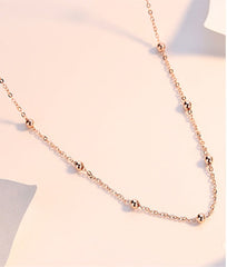 Mini Bead Silver Necklace for Women