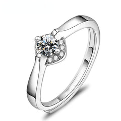 3A Zircon Soleste Halo Silver Ring for Women