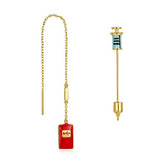 Enamel Syringe Stud and Ear Line Earrings