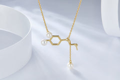 Molecule Structure Pearl Necklace