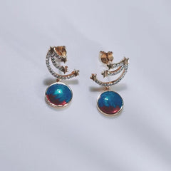 Meteor Enamel Dorp Earrings for Women