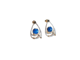 Small Planet Blue Enamel Water Drop Earrings