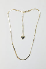 Golden Serpentine Heart Necklace