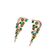 Enamel Gold Colour Fantasy Wings Earrings