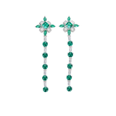Clover Enamel Tassel Drop Earrings