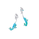 Phoenix Wings Enamel Drop Earrings