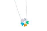 Colourful Enamel Clover Necklace