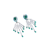 Phoenix Tail Enamel Drop Earrings