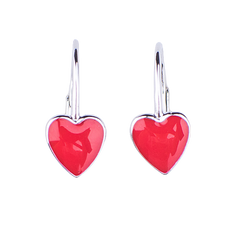 Little Heart Enamel Drop Earrings