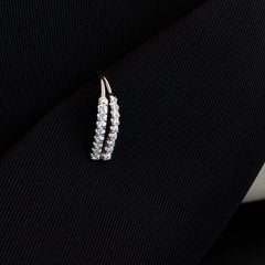 Geometric Ear Hook Silver Studs Earrings for Women