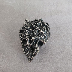 Halloween Thorn Skull Head Titanium Steel Pendant for Men