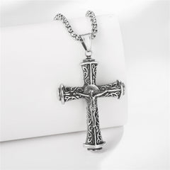 Totem Jesus Byzantine Crucifix Titanium Steel Pendant for Men