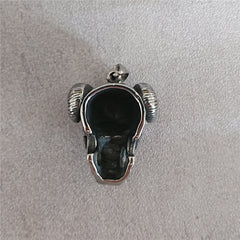 Halloween Skull Sheep horn Beast Titanium Steel Pendant for Men