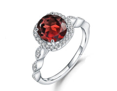 Fashion and Luxury Natural Colourful Gemstone Soleste Halo Sterling Silver Ring for Women