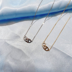 Two Colours - Light Luxury Irregular Double Buckles - Silver Collar Necklace for Women