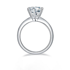 2.0 Carat Round Moissanite Engagement Ring