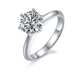 2.0 Carat Round Moissanite Engagement Ring