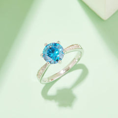 Classic 2.0 Carat Moissanite Cathedral Engagement Ring