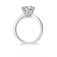 Classic 2.0 Carat Moissanite Cathedral Engagement Ring