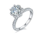 Flower Prongs 2.0 Carat Moissanite Engagement Ring