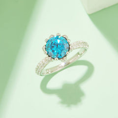 Flower Prongs 2.0 Carat Moissanite Engagement Ring