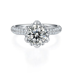 Flower Prongs 2.0 Carat Moissanite Engagement Ring