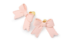 Pinky Bow Studs - Pink Studs for Women