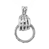 Devil Claw Circle Ring Titanium Steel Pendant for Men