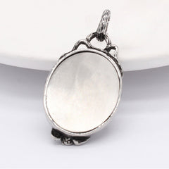 Halloween Beauty Skull Mirror Titanium Steel Pendant for Men