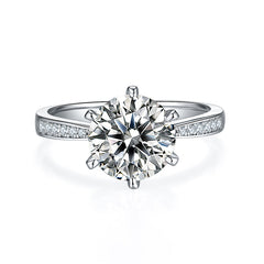 Classic Cathedral 3.0 Carat Moissanite Engagement Ring