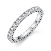 Full Round Cut Moissanite Eternity Ring