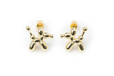 Puppy Balloon Studs - Golden Studs for Women