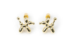 Puppy Balloon Studs - Golden Studs for Women