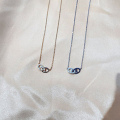 Two Colours - Light Luxury Irregular Double Buckles - Silver Collar Necklace for Women