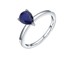 Fashion Light Luxury Natural Colourful Gemstone S925 Sterling Silver Three Prongs Ring for Women