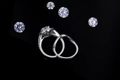 Double Soleste Halo Oval Moissanite and Eternity Ring Pack