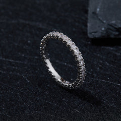 Full Round Cut Moissanite Eternity Ring