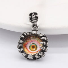 Halloween Skull Devil's Eye Titanium Steel Pendant for Men