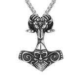 Viking Sheep's Head Totem Titanium Steel Necklace for Men