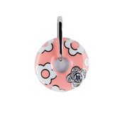 Strawberry Donut Enamel Silver Pendant
