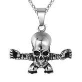 Halloween Little Skull Titanium Steel Necklace for Men