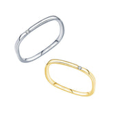 S925 Best Selling Personalized Simple Small Square Ring South Korea Tiktok Same Sterling Silver Ring Popular Ins Jewelry for Women