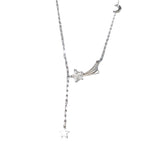 Zircon Meteor Star Silver Necklace for Women