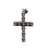 String of Skull Latin Cross Titanium Steel Pendant for Men