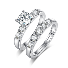 Five Round Cut Moissanite Ring Pack