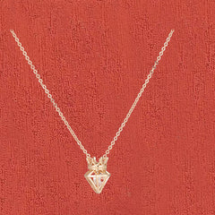 Crown with Zircon Pendant Silver Necklace for Women