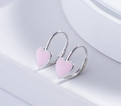 Little Heart Enamel Drop Earrings